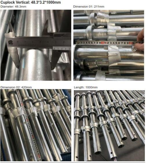 아연 도금 큐 락 스캐 폴딩 시스템 수직 