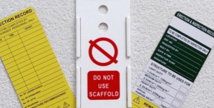 건강, 안전, 품질 및 환경을위한 안전 태그