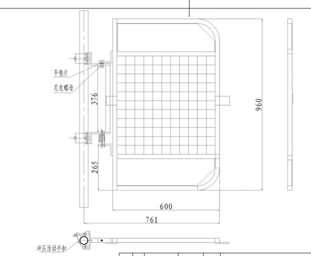 스프링 래더 액세스 작동 스캐 폴딩 안전 게이트 