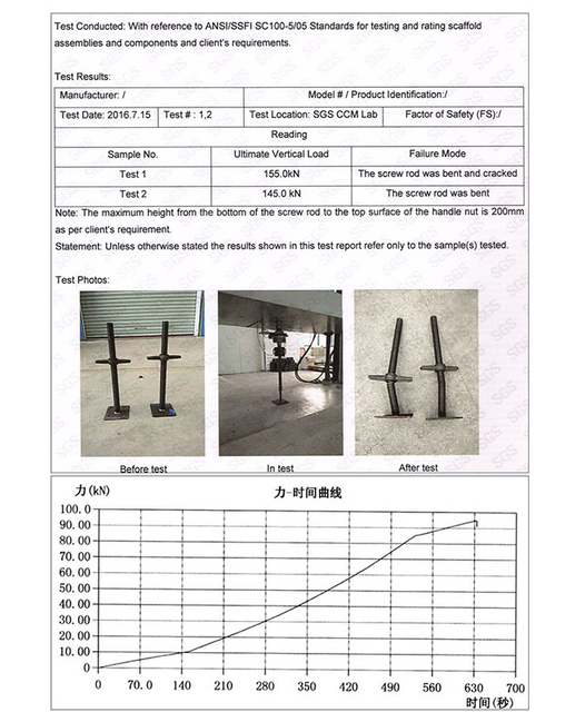 스캐 폴딩 잭 품질 테스트