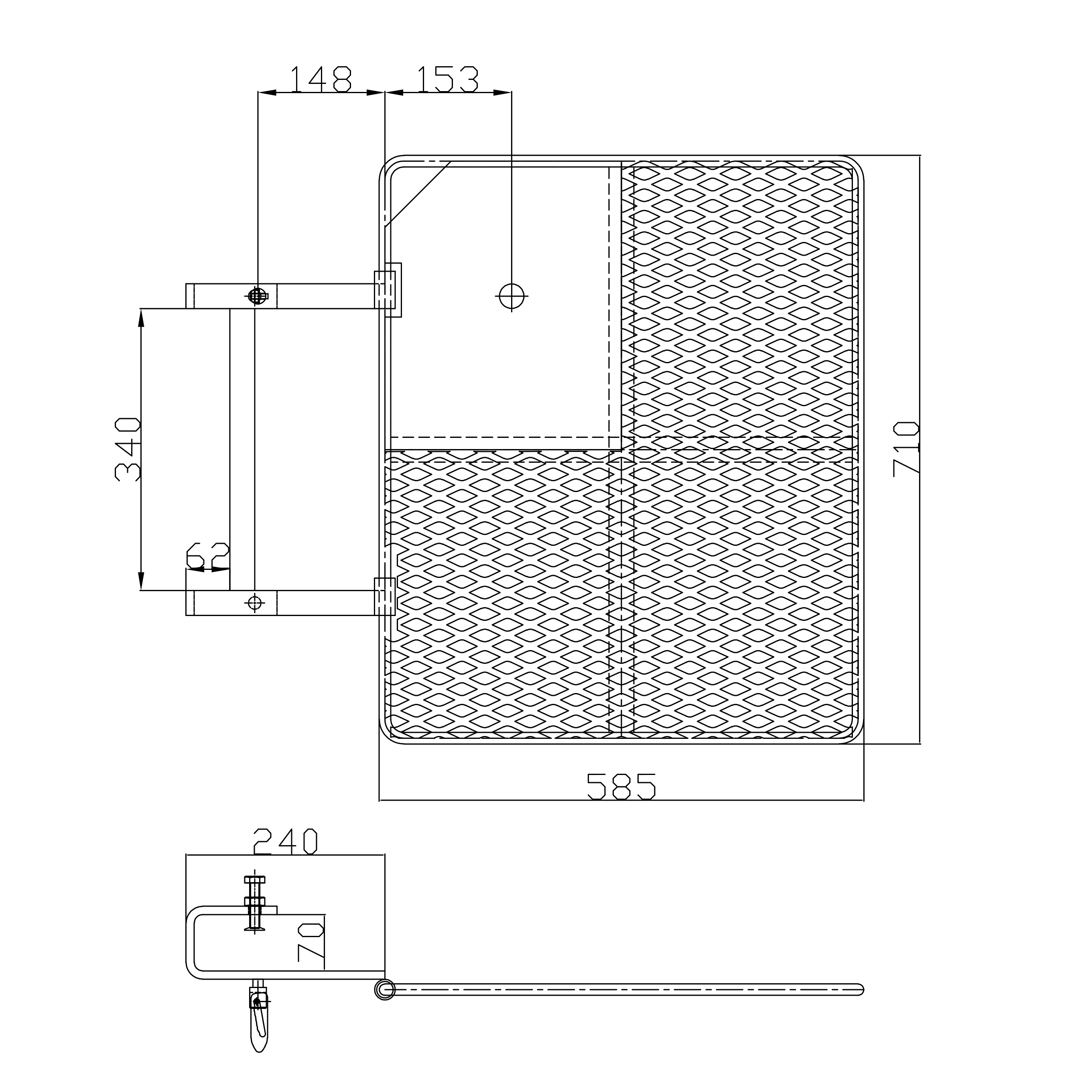 파우더 코팅 스카 폴딩 트랩 도어