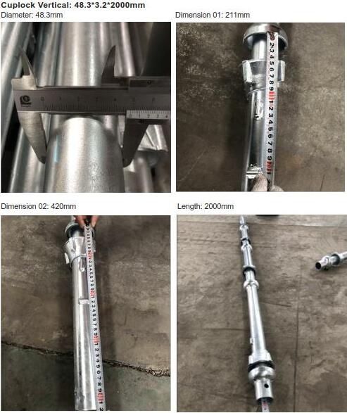 아연 도금 큐 스캐 폴딩 시스템 수직