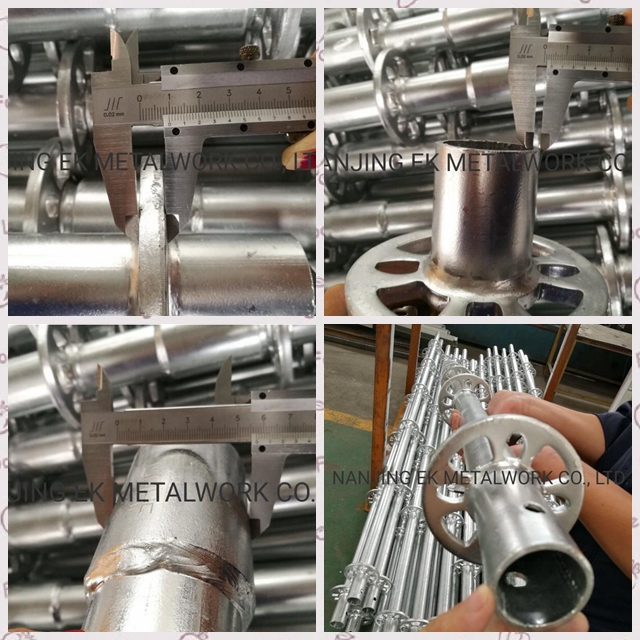 고리 록 스캐 폴딩에 대한 아편 vnized 강철 표준 1 